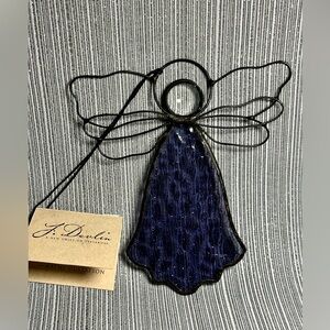 NEW Angel Stained Glass Ornament Sun Catcher PURPLE J.Devlin LEAD FREE